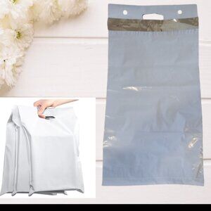 50 pcs Poly Mailers with Handle 27x14 Self Sealing heavyduty Shipping Bags white